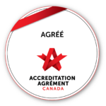 Agréé Accreditation Agrément Canada logo.